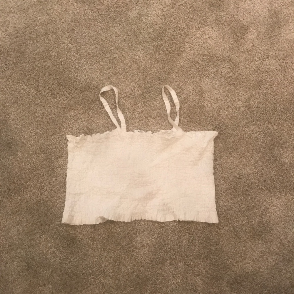 Vintage ruffle cropped top